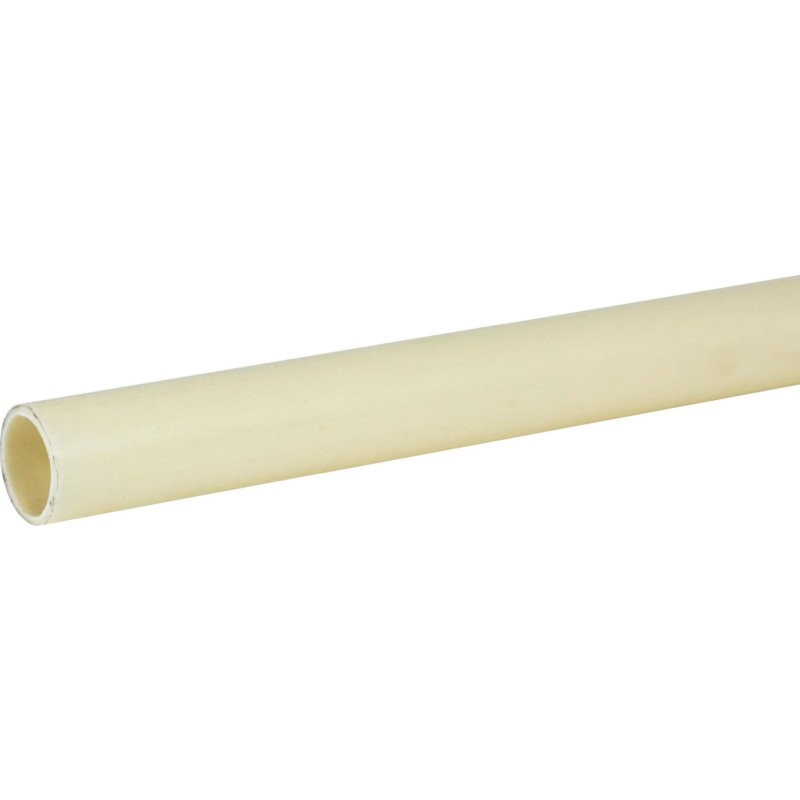 "4 meter Plastrør 20mm (3/4""), Fast, Hvid"