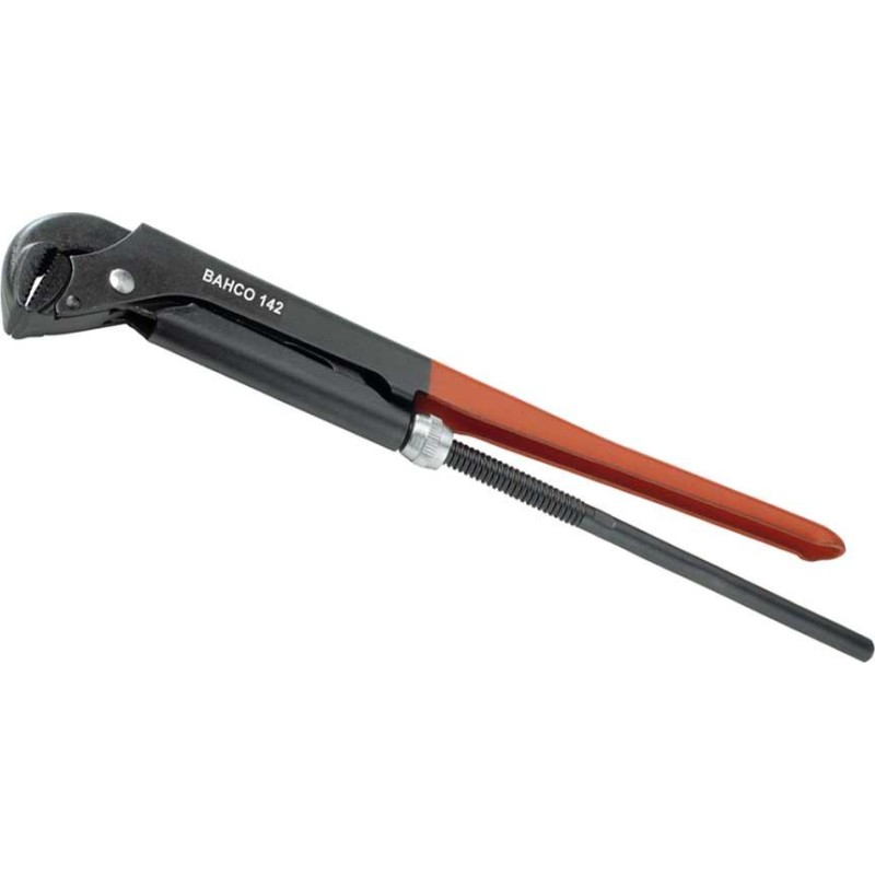 Bahco Swedish Model, Sort, Orange, Svensk rørtang, Orange, 16 cm, 90°, Stål