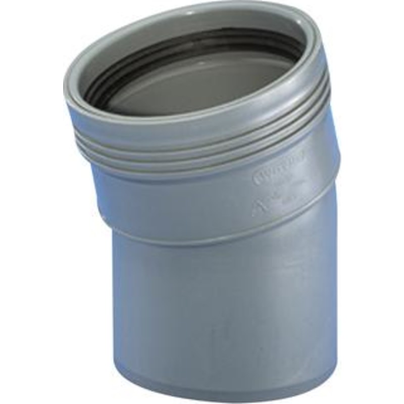 Wavin Wafix avloppsböj, 15°, Ø32 mm, plast, gå