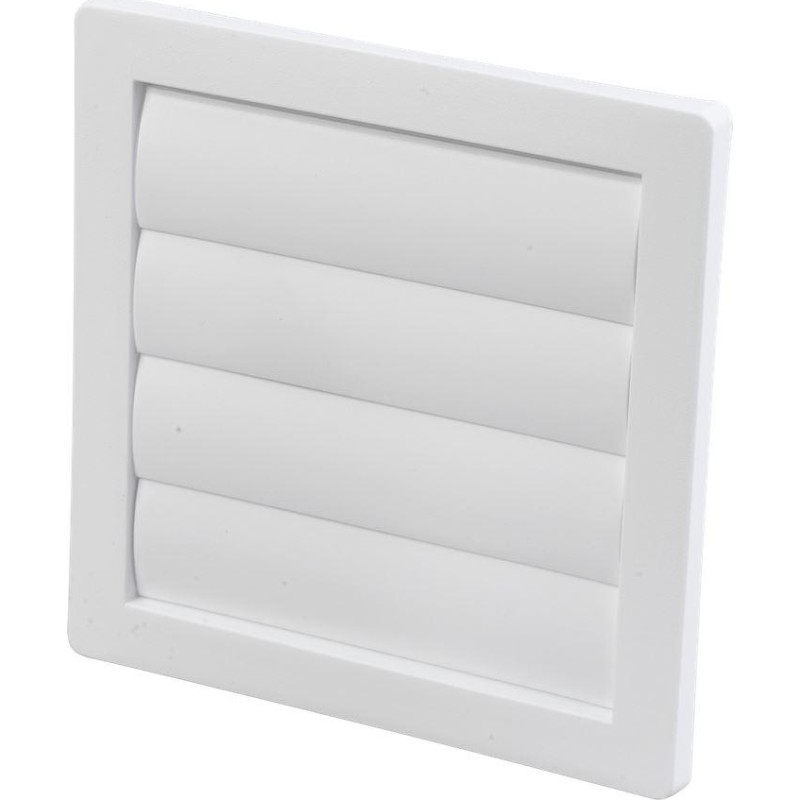 Duka lamellventil, 150x150 mm, till väggenomföring, vit