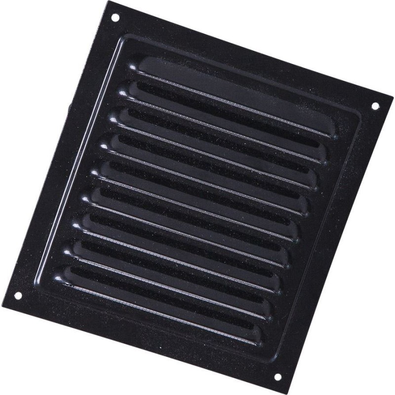 Dukadan Jalousirist med insektnet 200x200 mm, sort, MVM