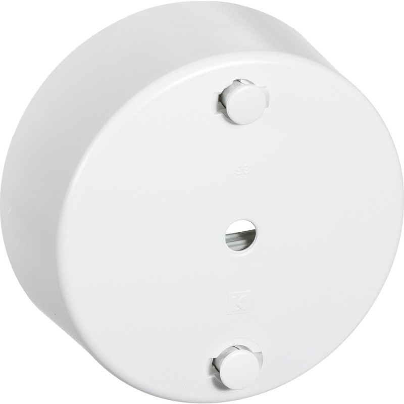 LK - Clips-roset 80 med 3 dobbelte klemmer (uden jord) - hvid