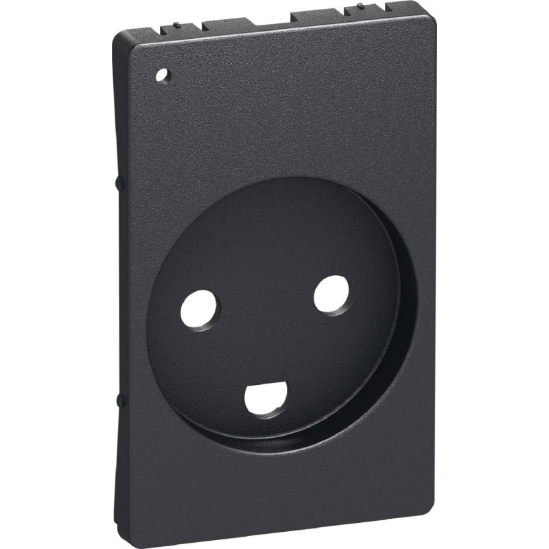 LK FUGA® Afdækning for stikkontakt 1,5 modul med LED-lampe, 230 V 2-pol med jord, koksgrå