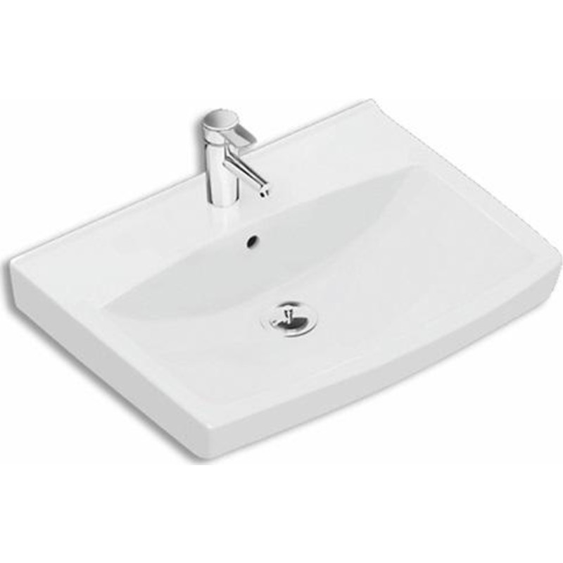 Ifö Spira håndvask lige 570 x 435 mm. 15022 montering bolte eller bæringer, med hanehul og overløb.