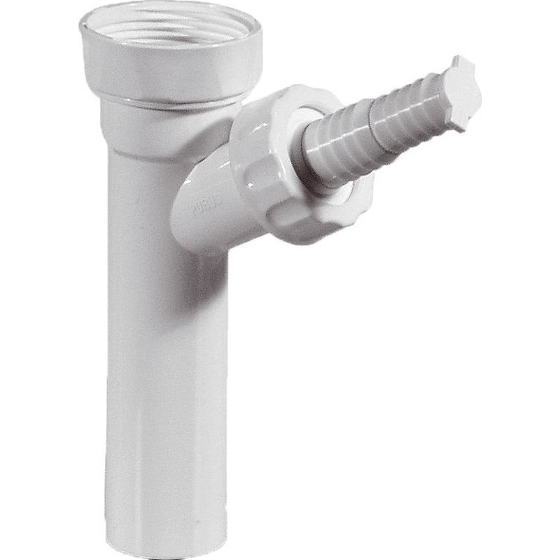Vaskemaskinetilslutning 1 1/4", plast, hvid