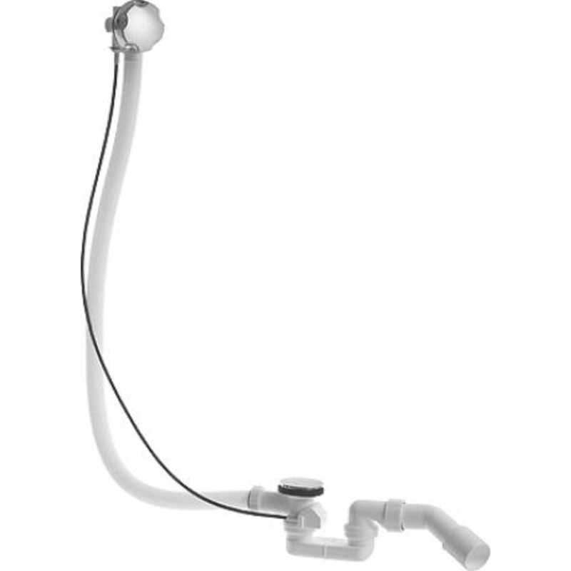 Duravit avloppssats med bräddavlopp, 100 cm, krom