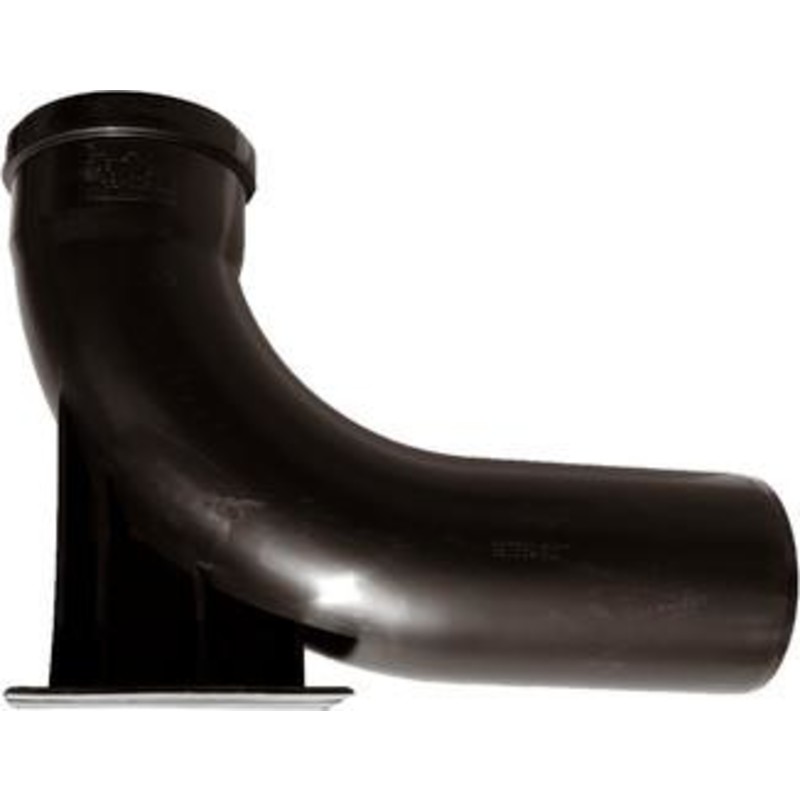 Purus Maxiflex PP-fotböj, Ø110 mm, 88°, lång modell, svart
