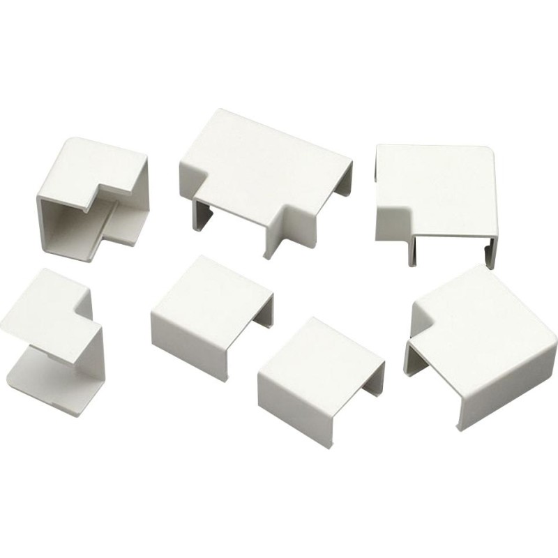 Formstykker til kabelkanal 9 x 5 mm, hvid - Plasfix