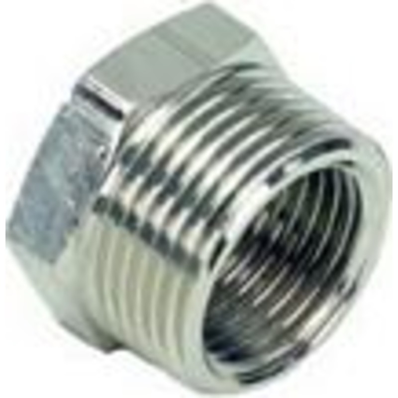 Mässing nippelmuff, krom, 3/4" x 3/8"