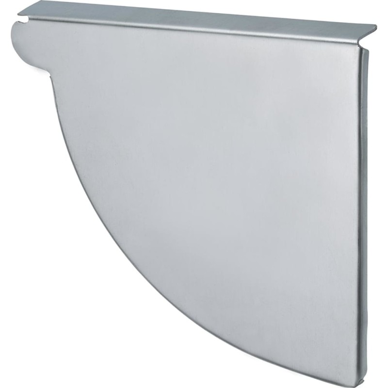 VMzinc endebund nr. 13, 400 mm, højre, til kvartrund arkitekt tagrende, zink