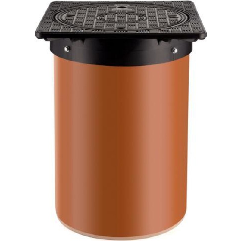 Karm m/skørt & dæksel til 315 mm opføringsrør, 1,5 ton - Plast