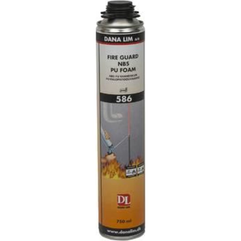 Dana lim Fire Guard NBS Prof 586 Brandhæmmende polyuretanskum, 1-komponent - 750 ml