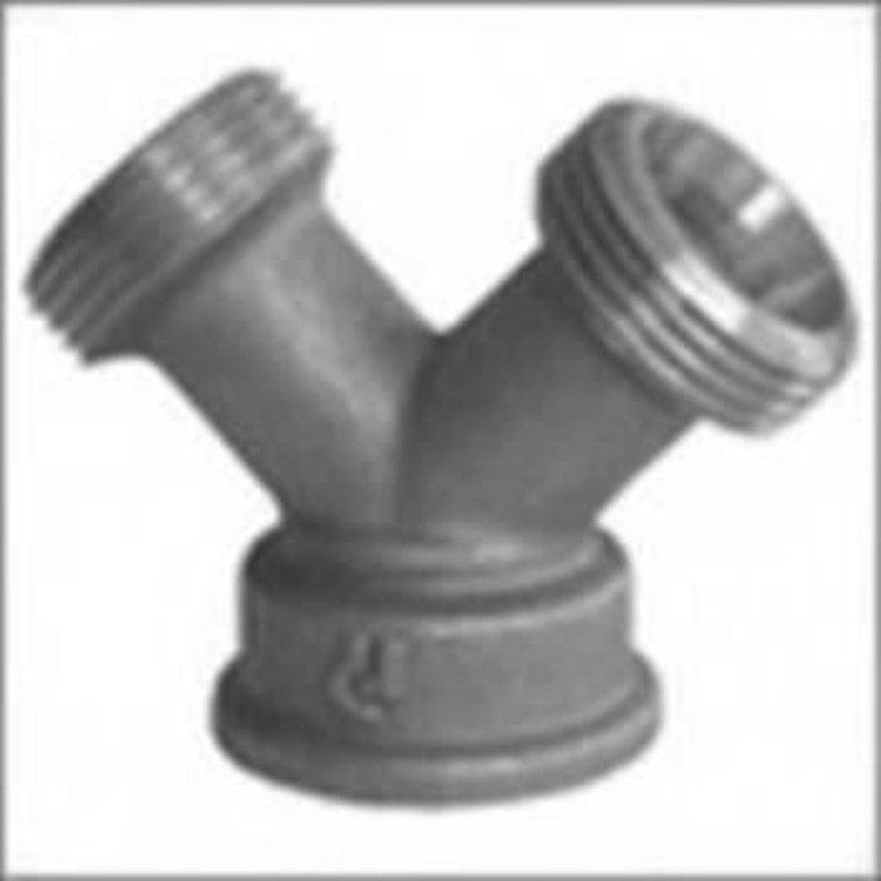 Messing Y-stykke, krom, 3/4″