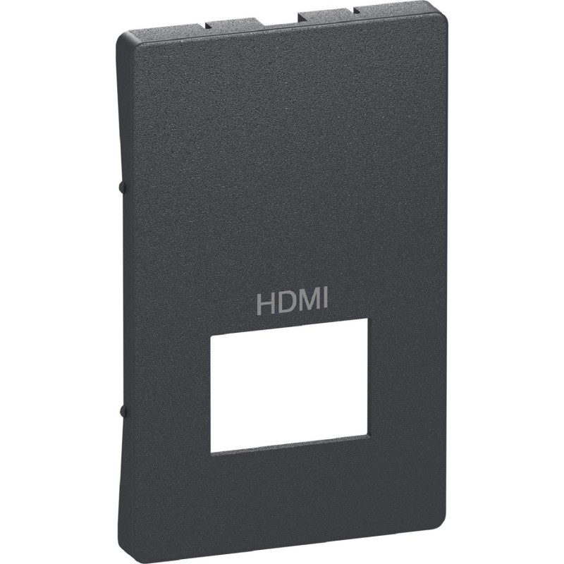LK FUGA - Afdkning til video/audioudtag med 1 stk. HDMI 1.4 konnektor, 1 modul, koksgr