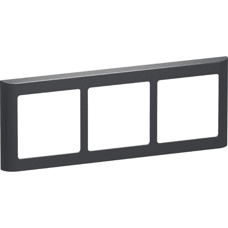LK FUGA® Design Ramme 63 Soft, 3x1 modul vandret, koksgrå
