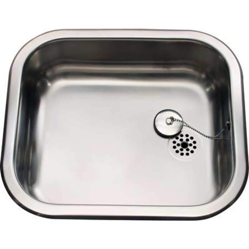 Intra Juvel køkkenvask barents 400x340mm med prop, til nedfældning, blank A400. BA400