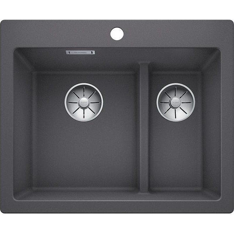 Blanco Pleon 6 Split UXI køkkenvask, 61,5x51 cm, grå