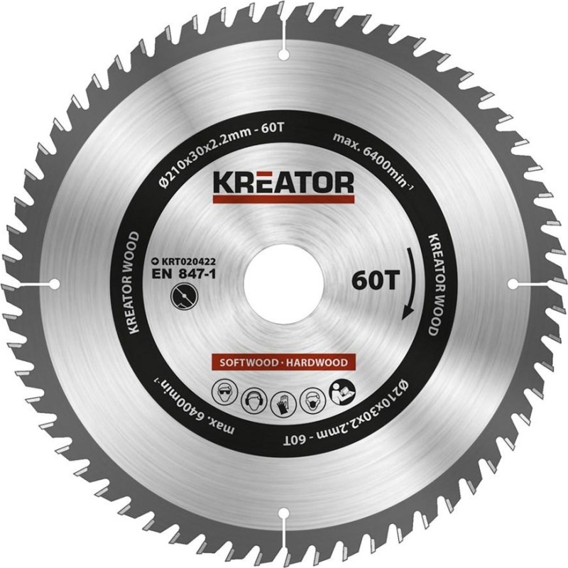 Kreator rundsavsklinge - Ø210/30mm - 60tands