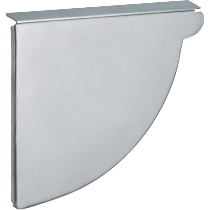 VMzinc endebund nr. 13, 400 mm, venstre, til kvartrund arkitekt tagrende, zink