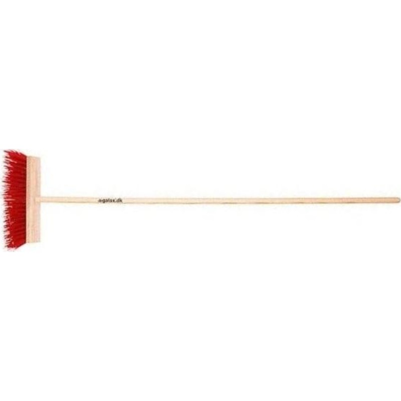 galax kost 160cm Med skaft, røde nylonhår, B=35cm (17 rk)