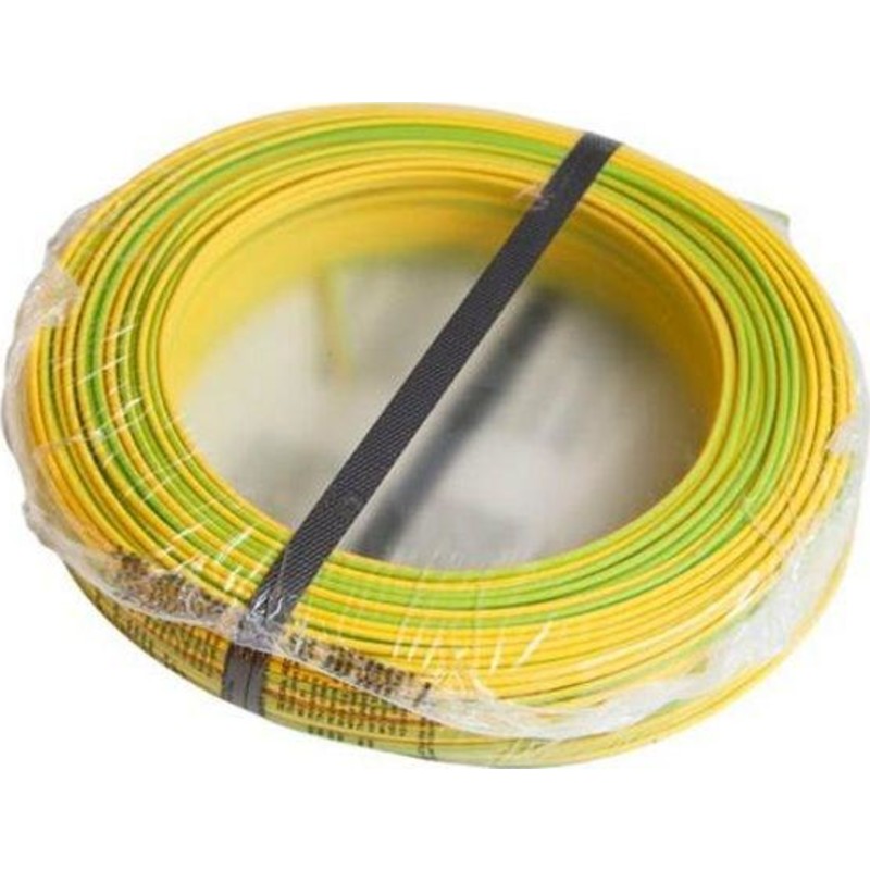 100 meter Installationsledning PVL 1×1,5 mm² i gul/grøn