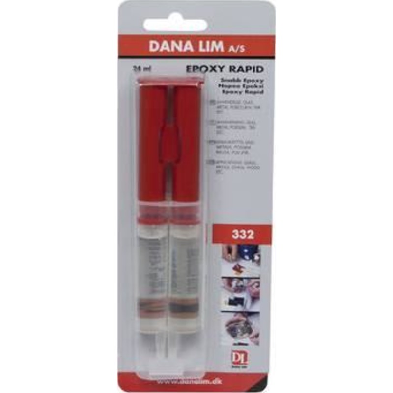 Dana Lim 332 - 24ml 2-komponent epoxy lim, hurtighærdende