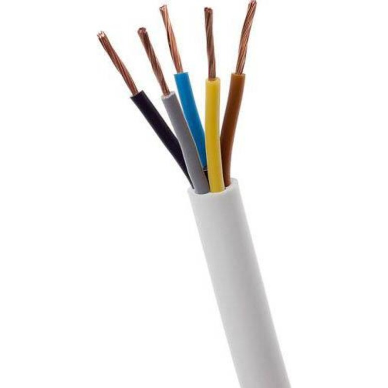 Plastledning PKAJ 5×1,5 mm² i hvid