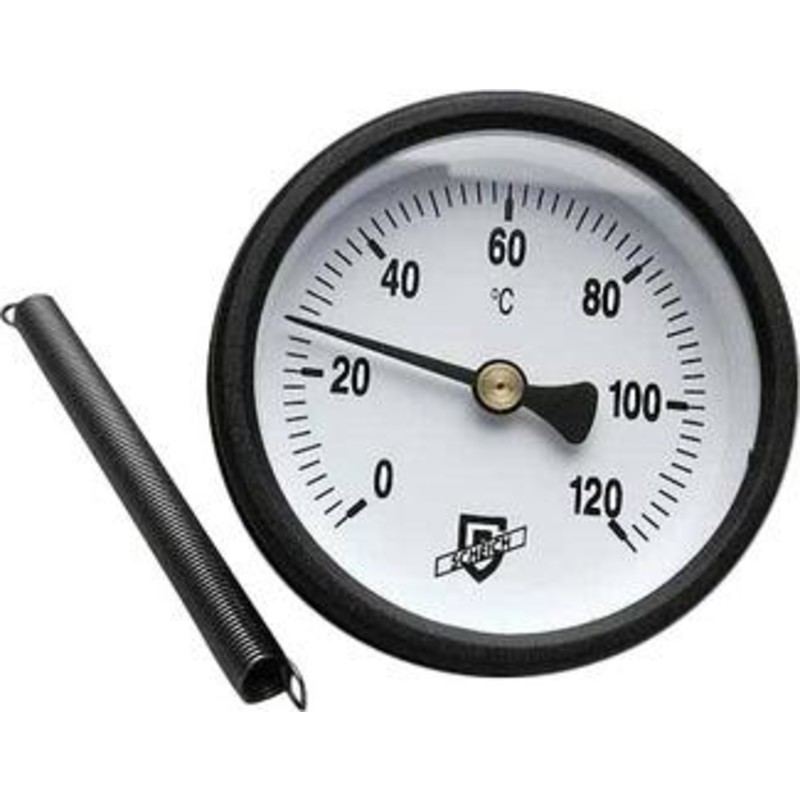 Anliggningstermometer Ø 63mm, 0-120°