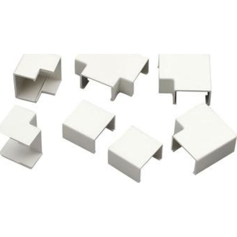 Formstykker til kabelkanal, 16 x 10 mm, hvid 3420