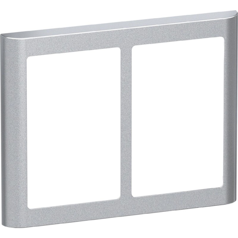 LK Fuga Soft 63 designramme, 2x1,5 modul, stålmetallic