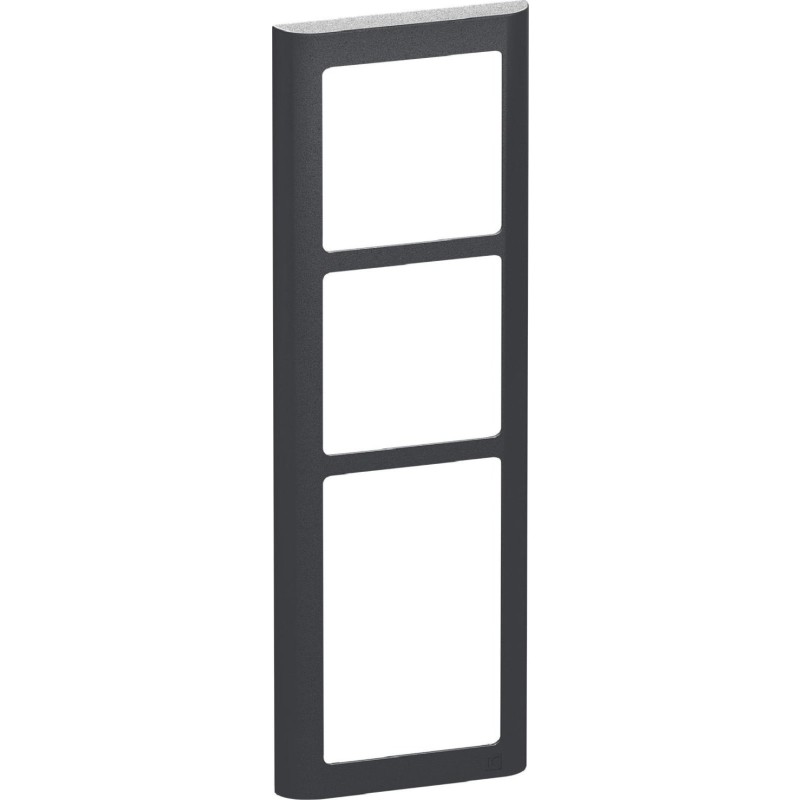LK FUGA - Soft 63 lodret design ramme, 3 modul, koksgr