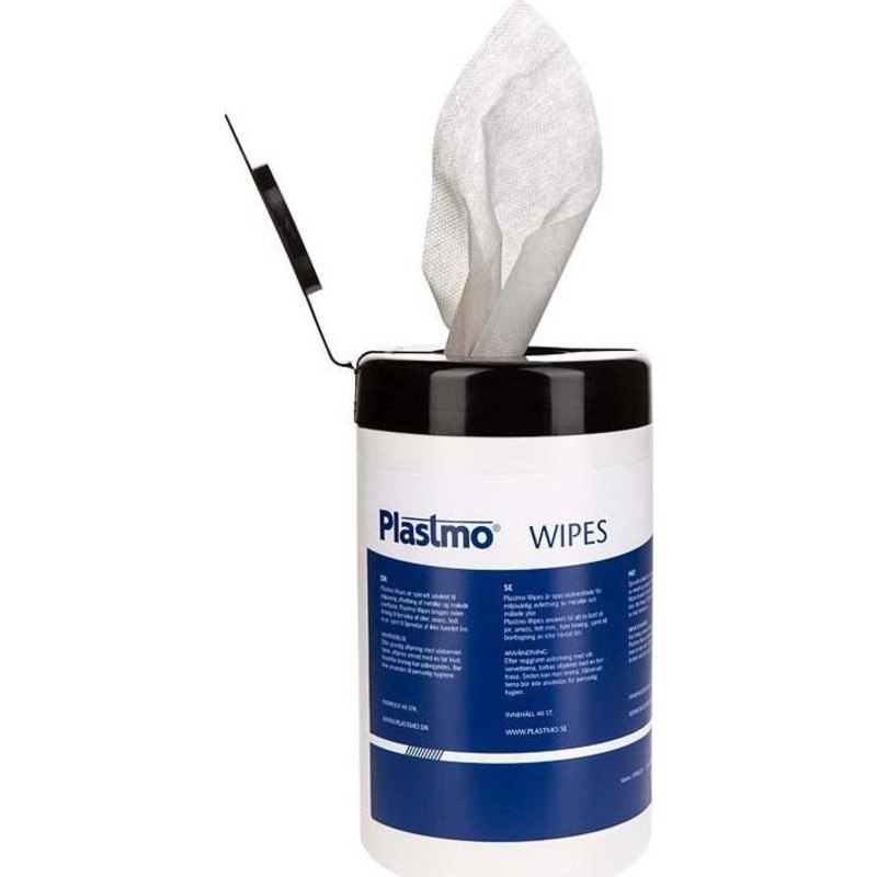 Plastmo Wipes til aftørring af metalemner inden limning