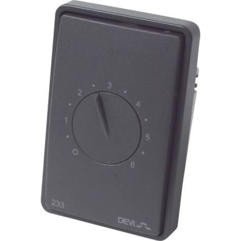 Afdækning for Devi reg 233 elgulvvarme termostat, 11⁄2 modul, koksgrå