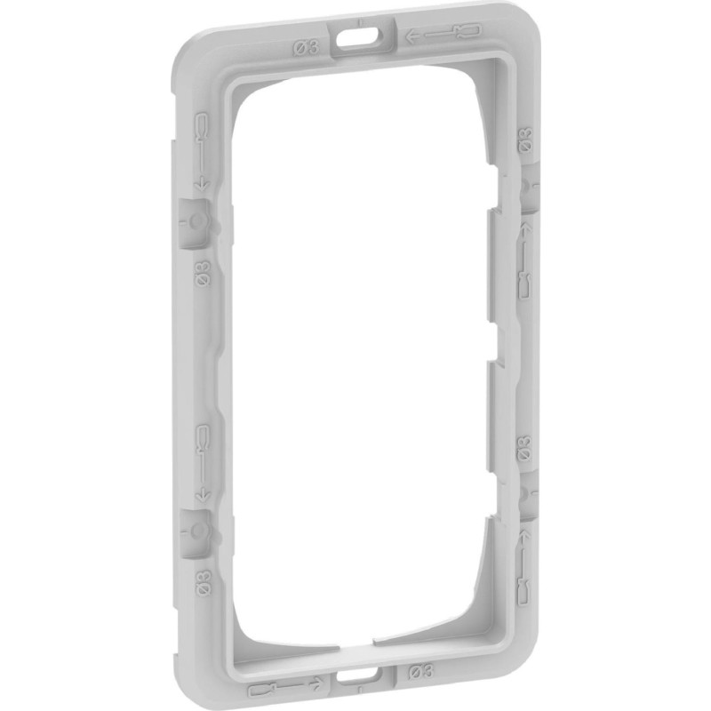 LK FUGA - Teknisk monteringsramme til design ramme uden midtersprosse, 1x2 modul, gr