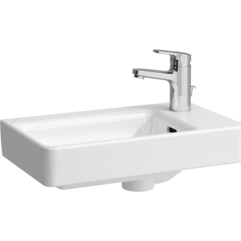 Laufen Pro S håndvask 480 x 280 mm. Hanehul til højre. Til bolt montage