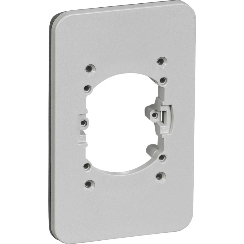 LK OPUS 74, Mellemplade til udskiftning af planforsnket plantangent 1 modul stikkontakt med afb., 1 modul, lysegr - Lauritz Knudsen