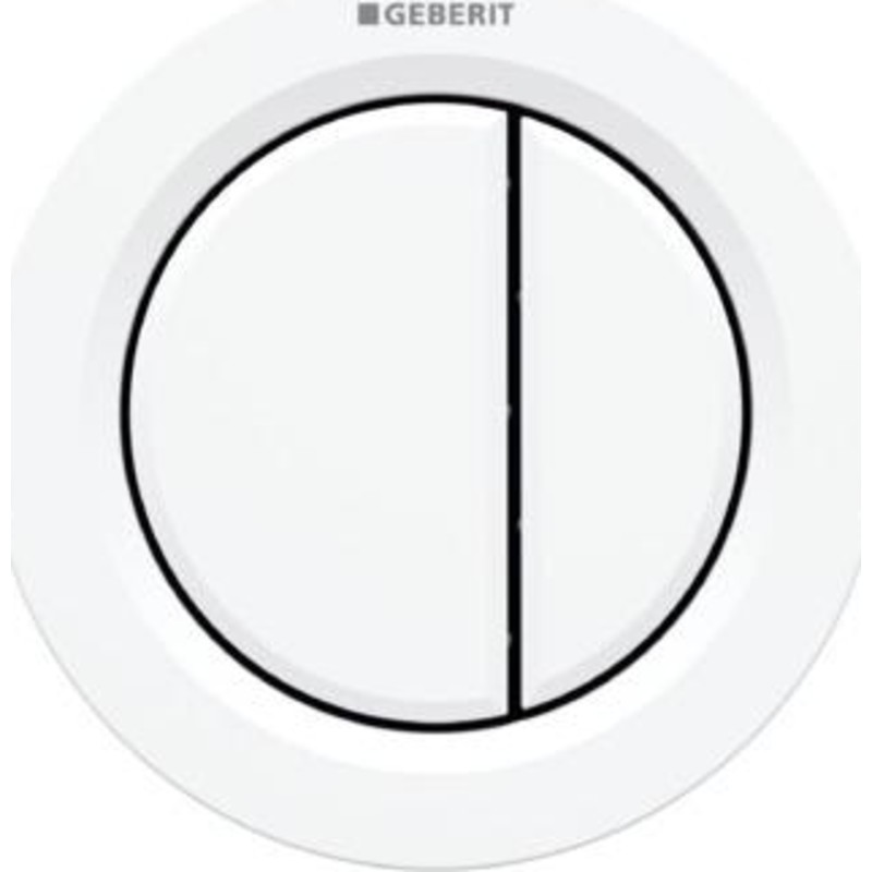 GEBERIT tryk Omega01, pneumatisk, til dobbel skyl, betjening på møbel, alphin Hvid