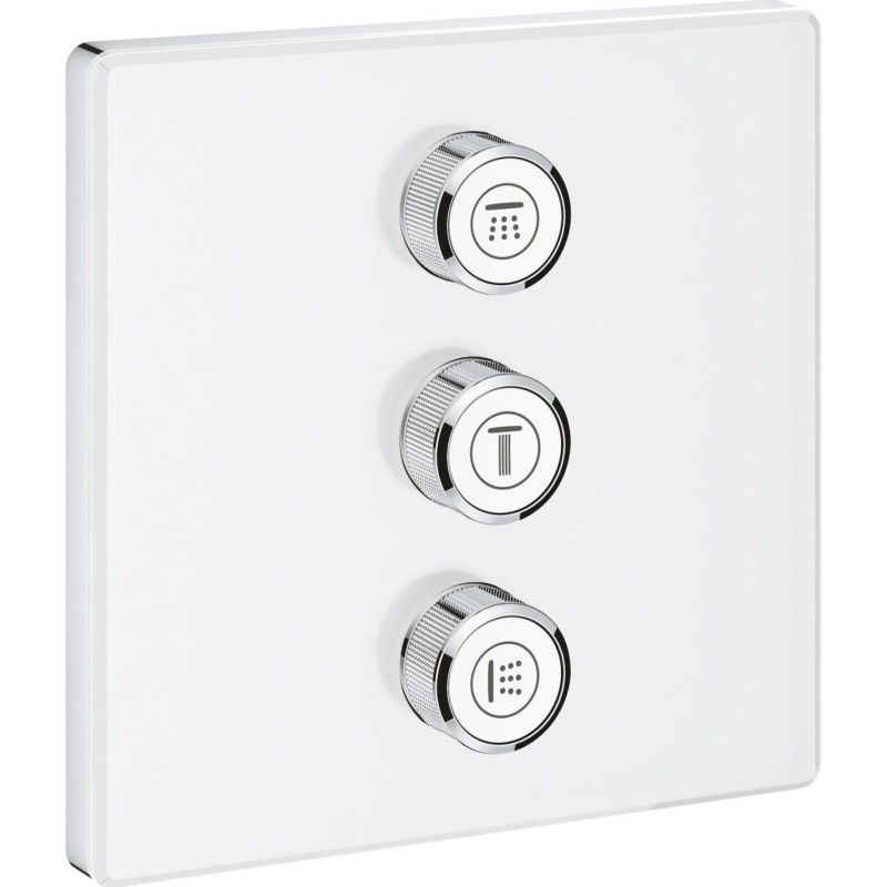 GROHE SmartControl triple volume kontrol sæt. Hvidt glas 3SC