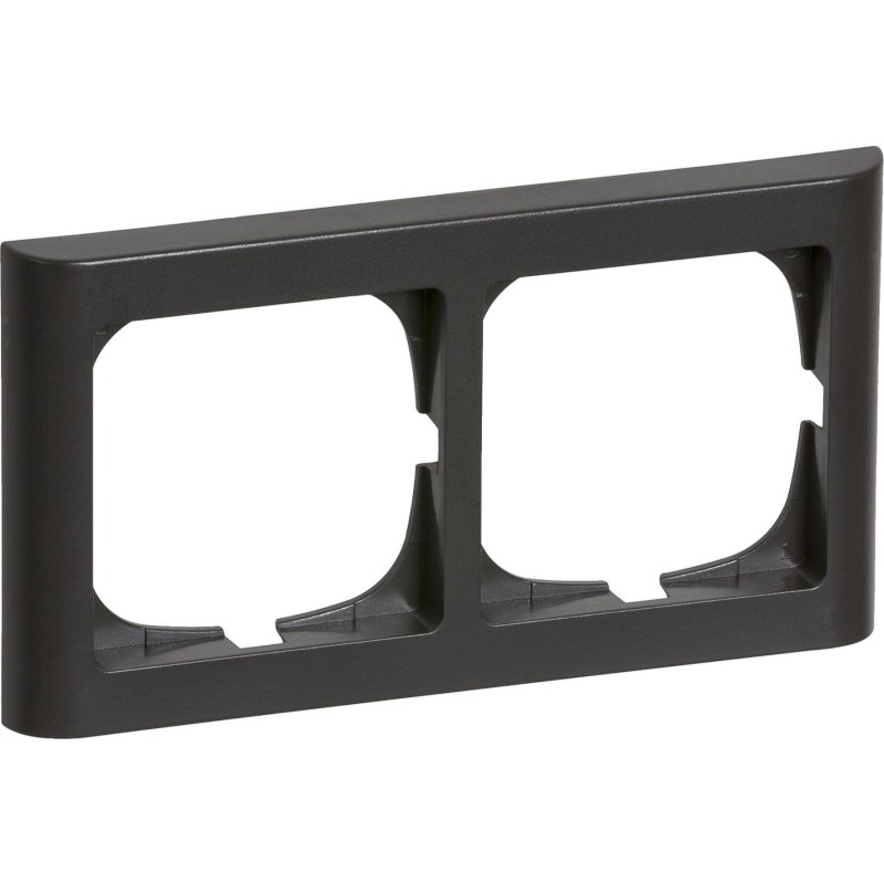 LK Fuga Softline 63 ramme, 2x1 modul, vandret, koksgrå
