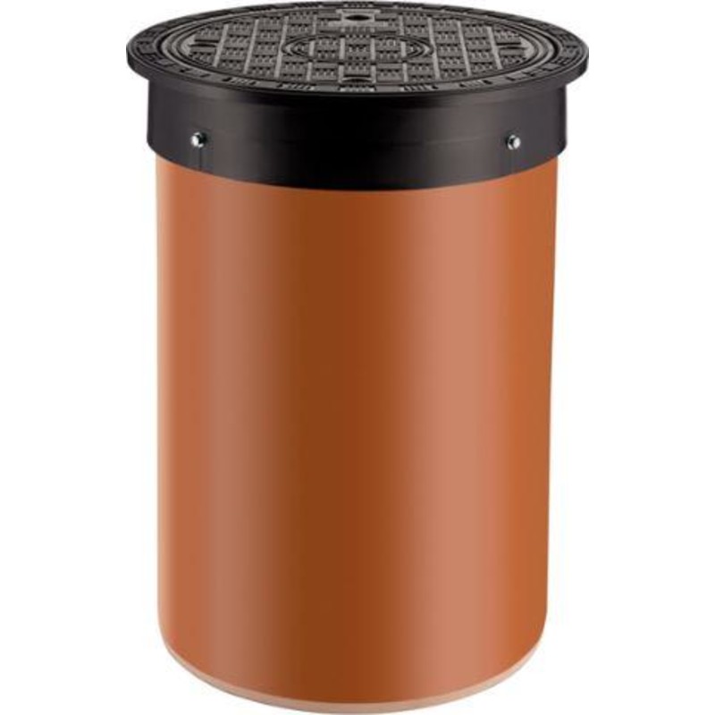 Karm med skørt & dæksel i plast til 315 mm opføringsrør, 1,5 ton, rund