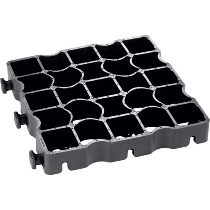 Byggros Ecoblock elastic S50, sort, 20 t, 12 stk. pr. 1,33 m ² (1.33 m2)