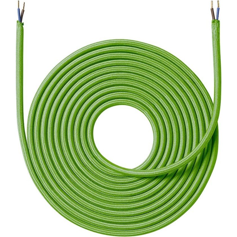 Nielsen Light stofledning, 2x0,75 mmÂ², 4 meter, limegrøn