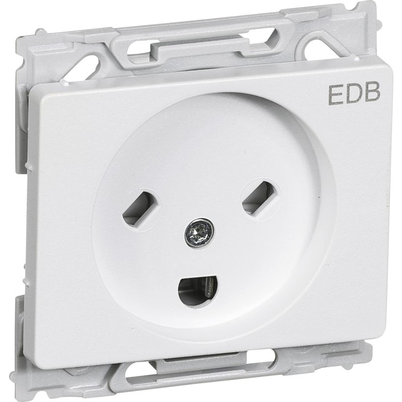 10 stk LK Opus 66 EDB stikkontakt med jord, 1 modul, Hvid