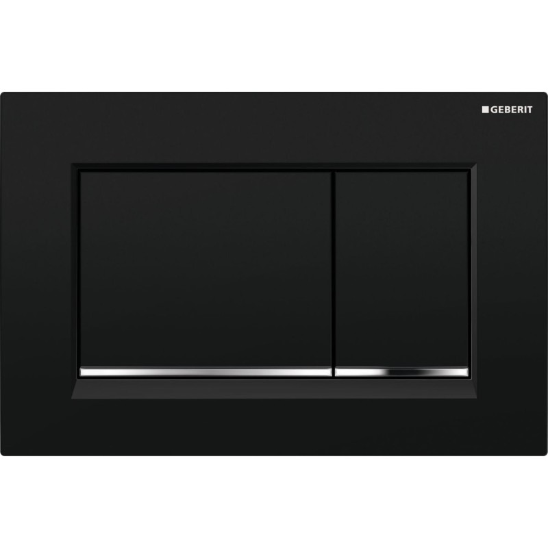 Geberit Sigma 20 Square spolplatta, svart/krom