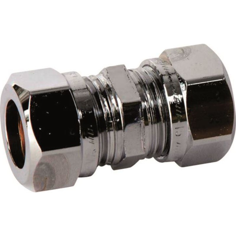 5 st Vatette Rak koppling, förkromad, 22x15mm