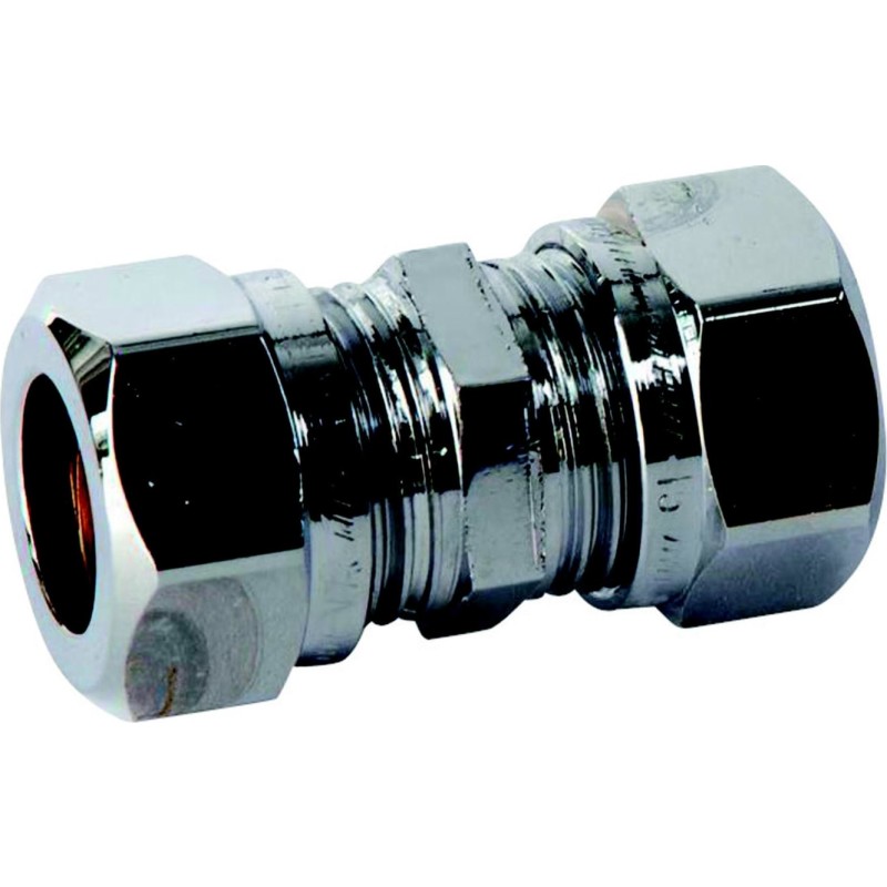 Vatette Rak koppling, förkromad, 10x8mm