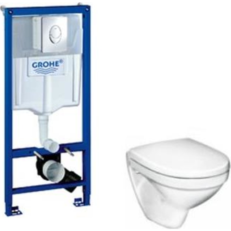 Gustavsberg Nautic v&auml;ggh&auml;ngt toalettpaket, vit