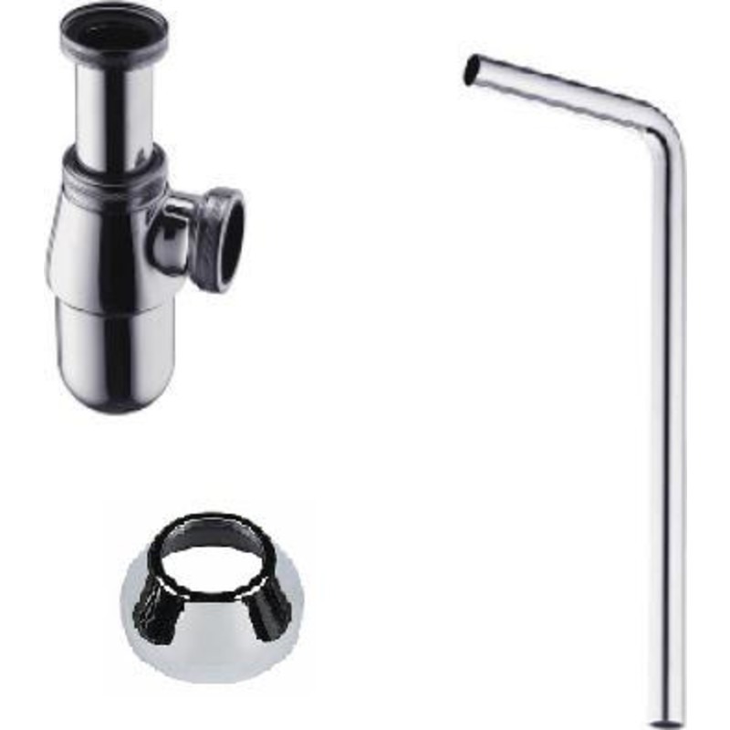 Förkromat Vattenlås för tvättställ Metall 1 1/4"