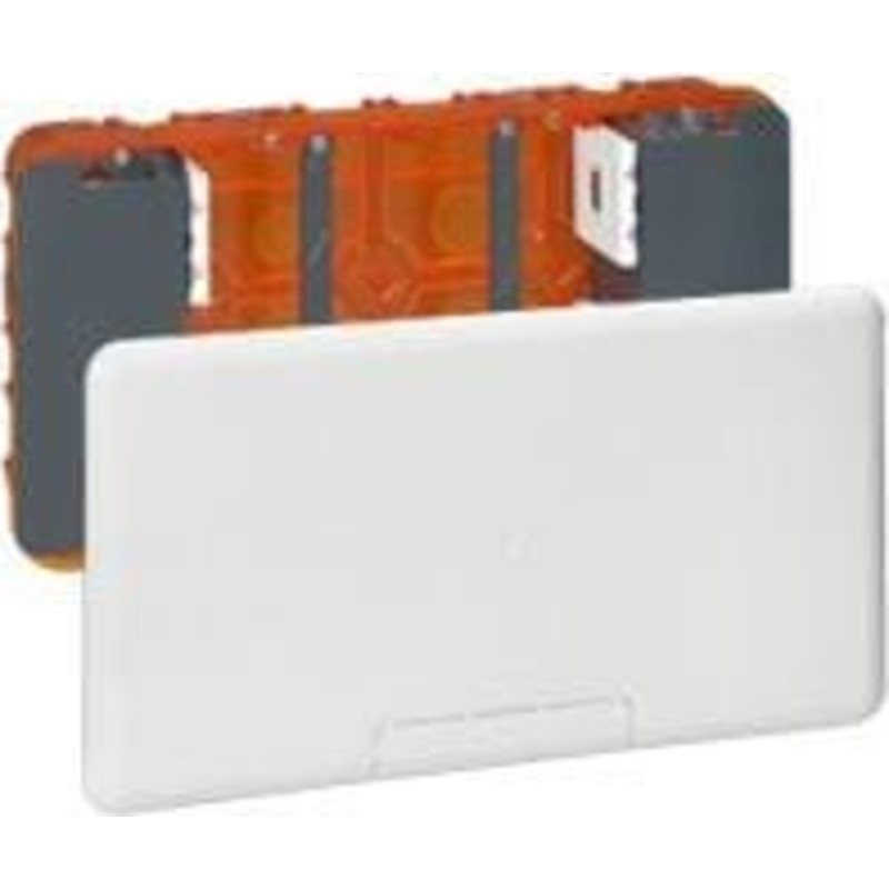 Batibox medieboks, 2 x 5 moduler, hvid