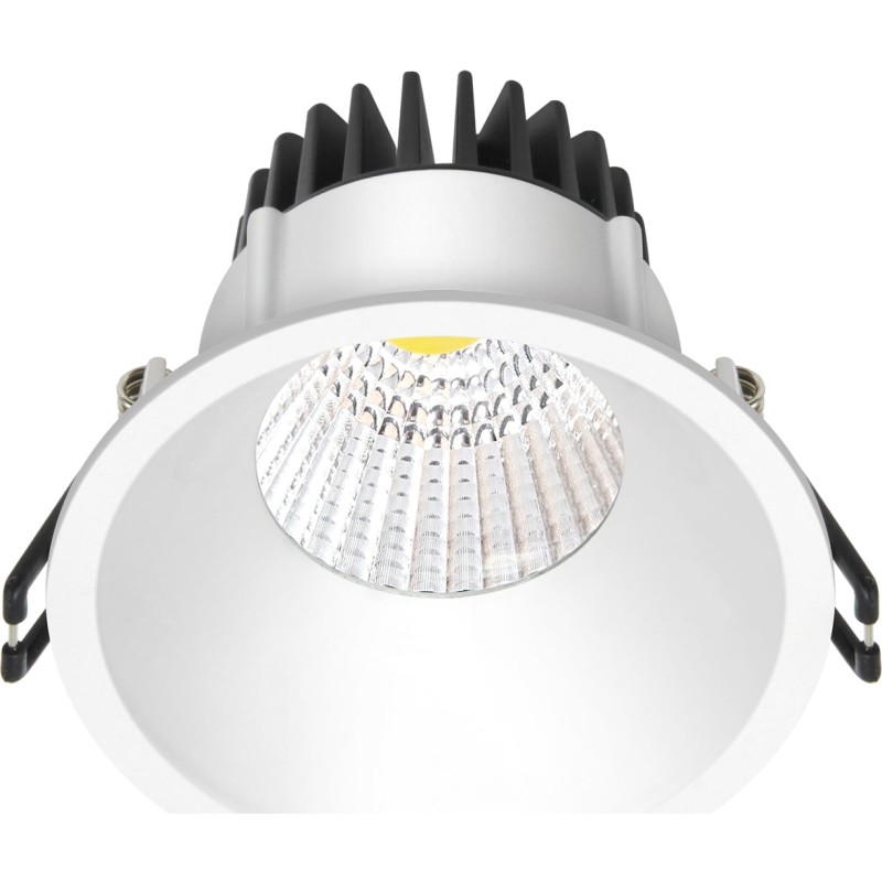 Nordtronic Velia downlight, 10,9W/3000K, LED rund, matt vit